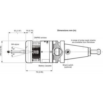 Renishaw OMP60 Optical Transmission Probe (Legacy) - RBE A-4038-0001